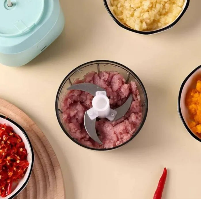 Hachoir Électrique Portable sans fil - Mini Processeur d'Aliments Multiphonction
